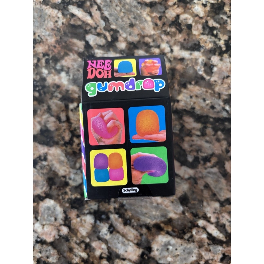 NeeDoh Gumdrop Super Solid Squish Needoh Gum Drop Purple RARE - Picture 3 of 5